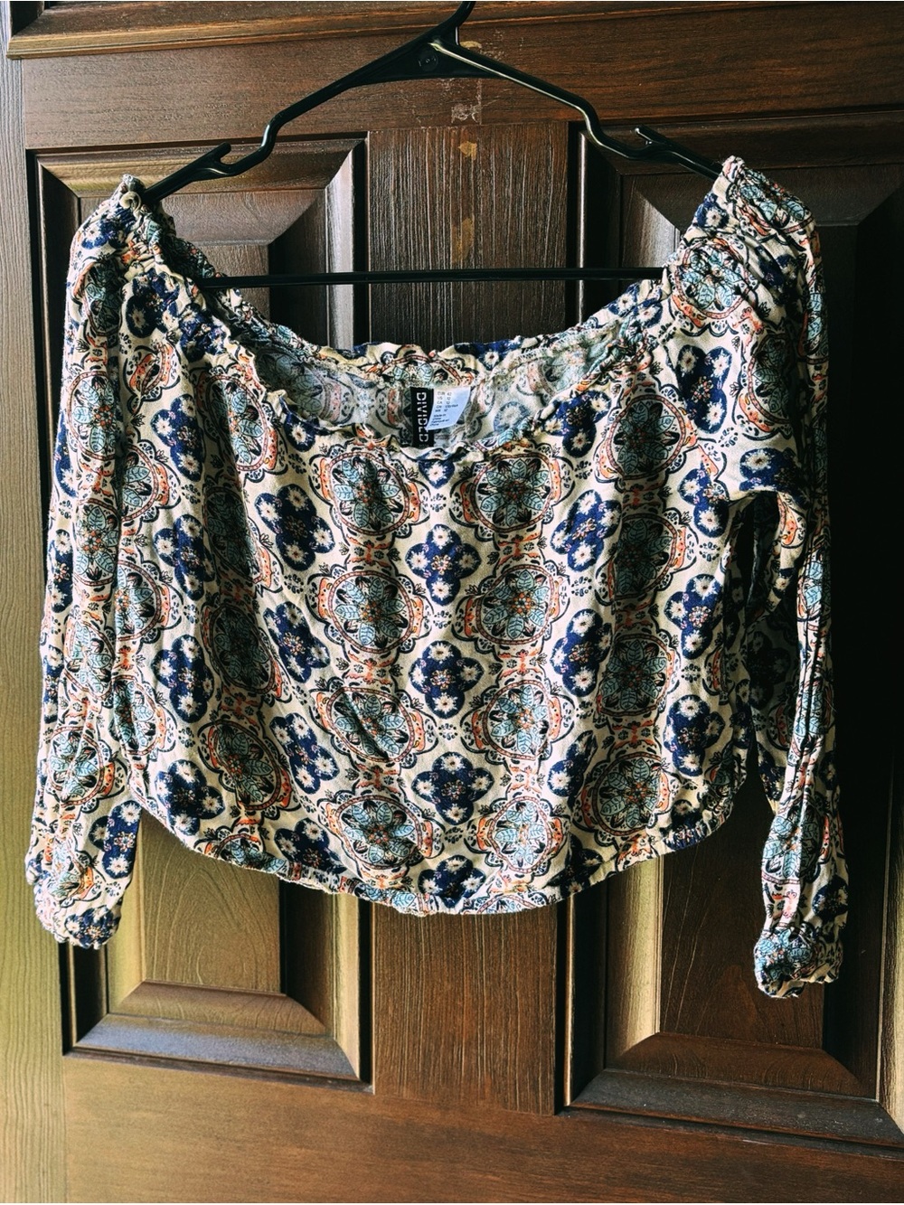 H&M Off-Shoulder Floral Bohemian Top